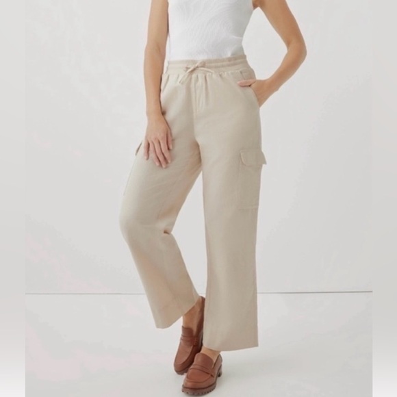 Pact Pants - Pact Canopy Linen Blend Wide Leg Pants